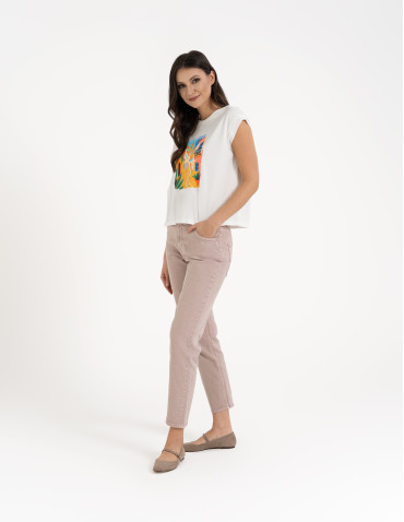 Koszulki z krótkim rękawem - T-shirt damski bawełniany z nadrukiem WZÓR 2 - produkt 10