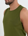 Tank top męski koszulka bez rękawów bawełniana 100% ZIELONY