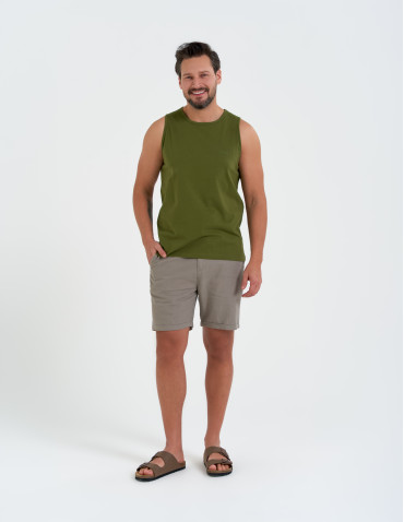 Tank Topy - Tank top męski koszulka bez rękawów bawełniana 100% ZIELONY - produkt 2