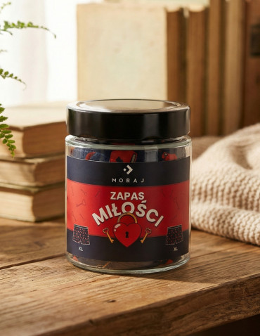Bokserki dopasowane - Bokserki męskie z nadrukiem zapas miłości w słoiku GRANATOWY - produkt 4