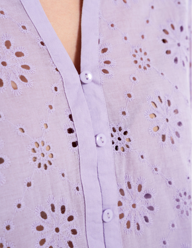 Koszule - Koszula damska ażurowa FIOLETOWY  - produkt moraj.pl 14