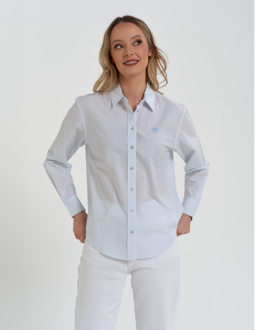 Klasyczna koszula damska bawełniana w paski