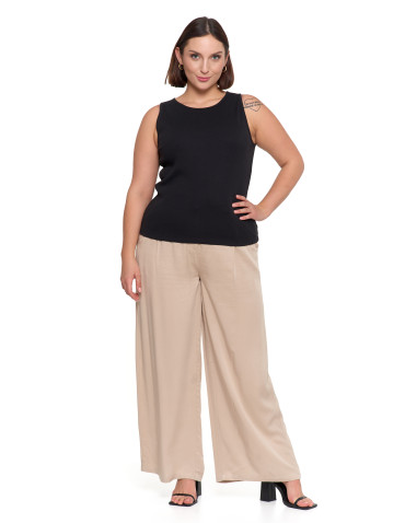 Topy na ramiączkach - Damska koszulka Tank Top w prążek CZARNY - produkt 5