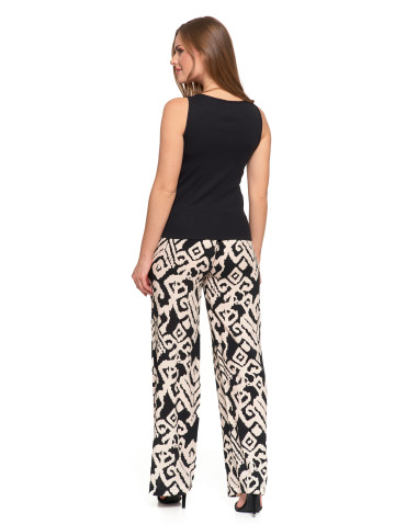 Topy na ramiączkach - Damska koszulka Tank Top w prążek CZARNY - produkt 6