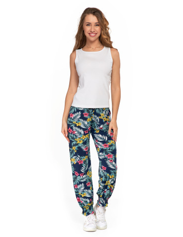 Topy na ramiączkach - Damska koszulka Tank Top w prążek FIOLETOWY - produkt 81