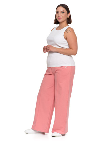 Topy na ramiączkach - Damska koszulka Tank Top w prążek FIOLETOWY - produkt 45