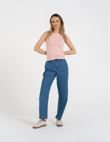 Topy na ramiączkach - Damska koszulka Tank Top w prążek WZÓR 2 - produkt 7