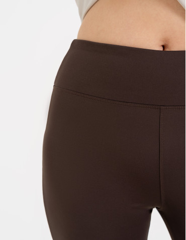 Legginsy dzwony damskie wysoki stan z rozszerzaną nogawką - produkt 2