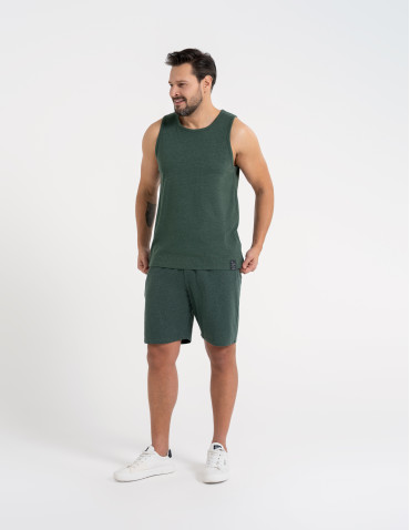 Koszulki i Tank Topy - Męski tank top gładka koszulka bez rękawów ZIELONY - produkt 7