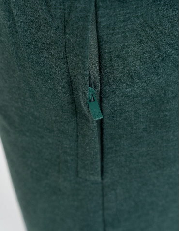 Krótkie spodenki męskie dresowe - ZIELONY  - produkt 2