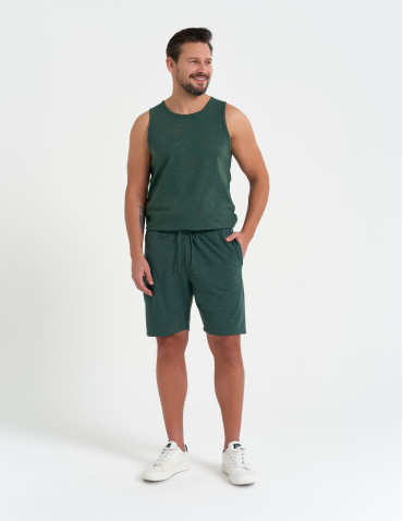 Szorty dresowe - Krótkie spodenki męskie dresowe ZIELONY - produkt 3
