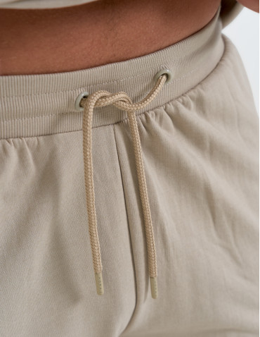 Szorty dresowe - Krótkie spodenki męskie dresowe BEŻOWY - produkt 3