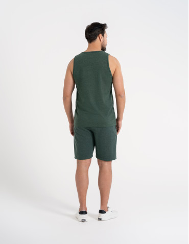 Koszulki i Tank Topy - Męski tank top gładka koszulka bez rękawów ZIELONY - produkt 8