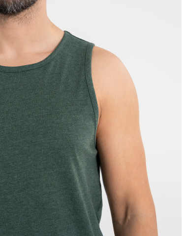 Koszulki i Tank Topy - Męski tank top gładka koszulka bez rękawów ZIELONY - produkt 5