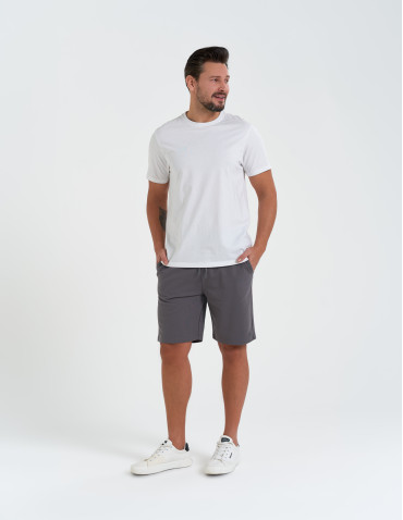 Szorty dresowe - Szorty męskie dresowe spodenki gładkie SZARY - produkt 5