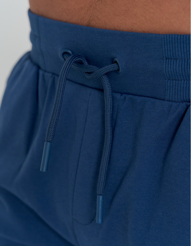 Szorty dresowe - Szorty męskie dresowe spodenki gładkie NIEBIESKI  - produkt moraj.pl 4