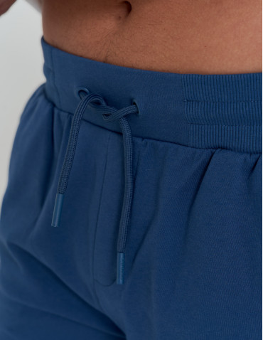 Szorty dresowe - Szorty męskie dresowe spodenki gładkie NIEBIESKI - produkt 5
