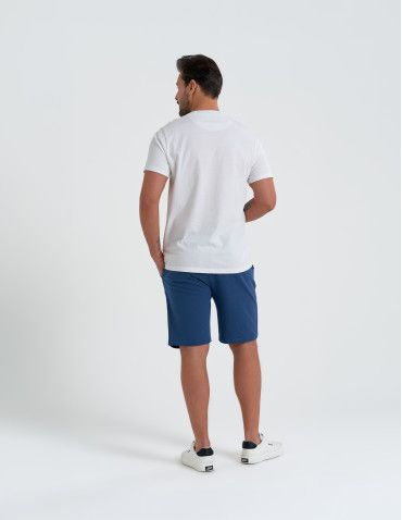 Szorty dresowe - Szorty męskie dresowe spodenki gładkie NIEBIESKI - produkt 7