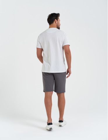 Szorty dresowe - Szorty męskie dresowe spodenki gładkie SZARY - produkt 6