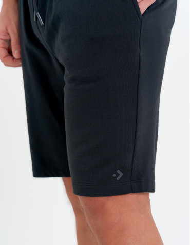 Szorty dresowe - Szorty męskie dresowe spodenki gładkie CZARNY - produkt 3