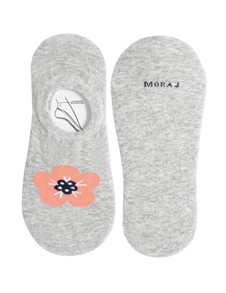 Niskie stopki - Skarpety damskie niskie stopki w kwiatowe wzory 3-pak WIELOKOLOROWY - produkt moraj.pl 4