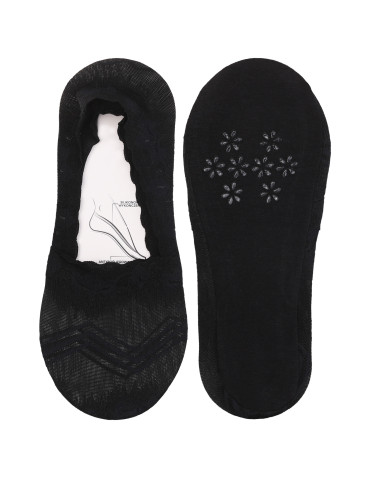 Niskie stopki - Stopki damskie z koronkowym wzorem antypoślizgowe WIELOKOLOROWY - produkt 3