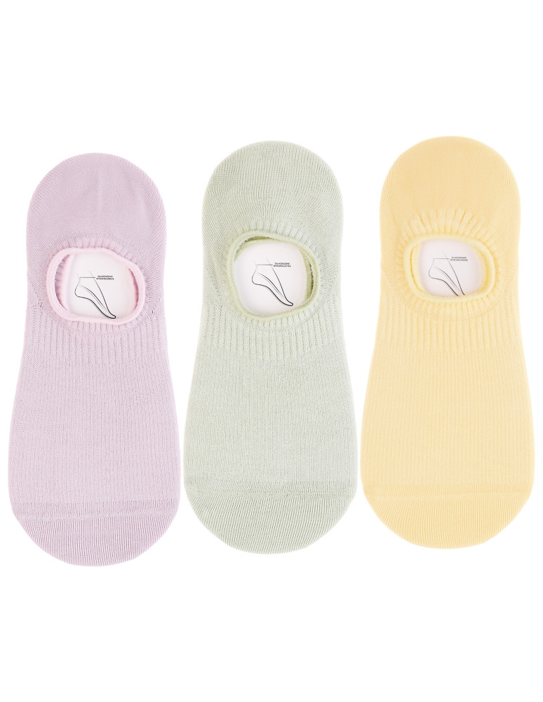 Niskie stopki - Stopki damskie klasyczne z lyocellu w pastelowych kolorach WIELOKOLOROWY - produkt moraj.pl 1