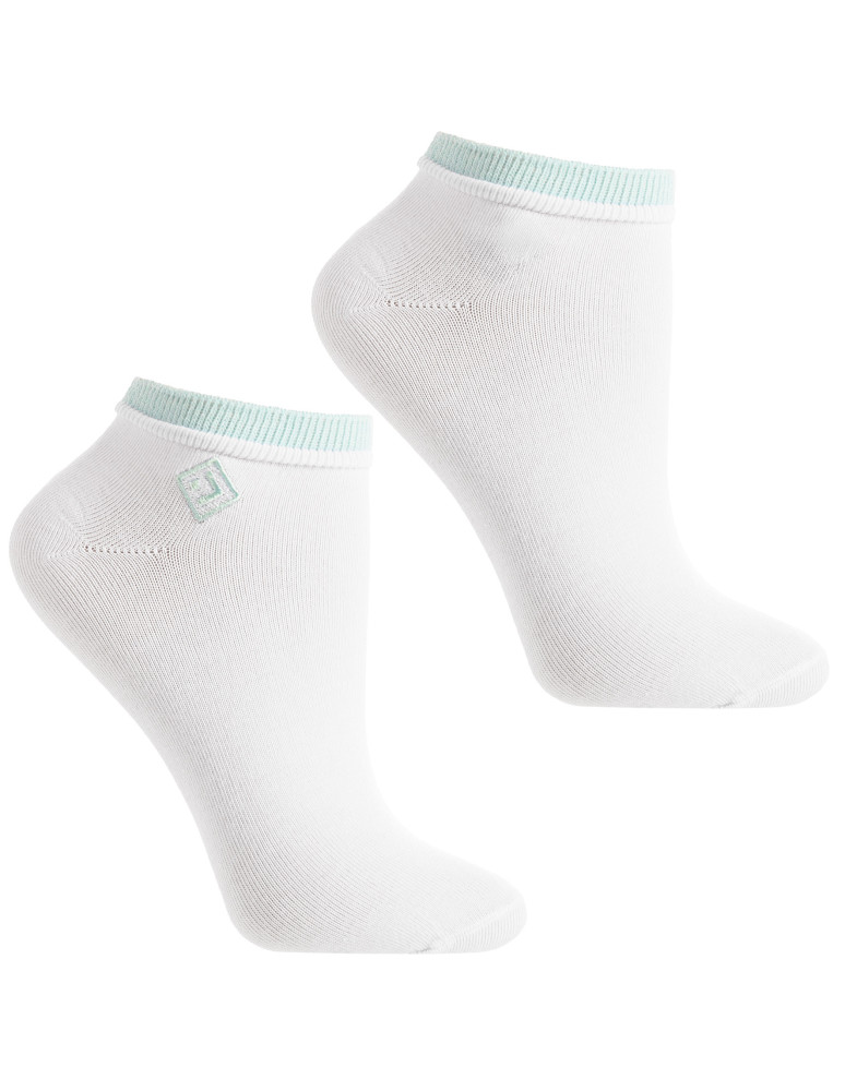 Stopki klasyczne - Bawełniane białe skarpetki stopki damskie 12-pak BIAŁY  - produkt moraj.pl 2