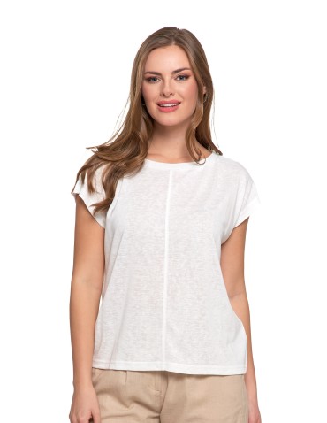 Damska bluzka z krótkim rękawem i luźnym krojem