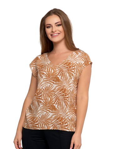 Bluzka damska wiskozowa z ozdobnym tyłem