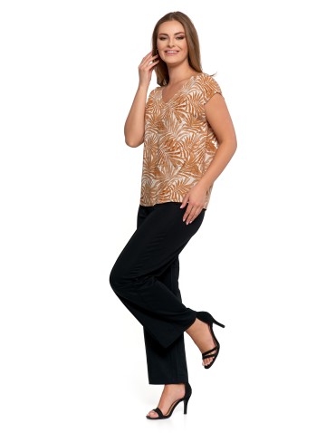 Bluzka damska wiskozowa z ozdobnym tyłem  - produkt 2