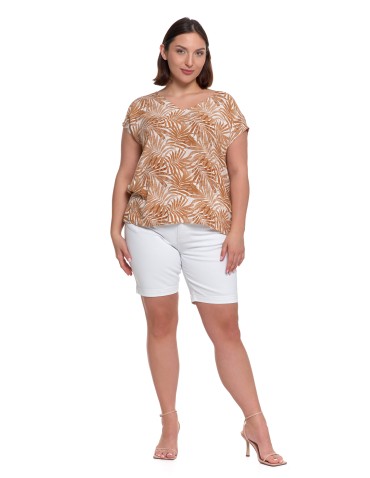 Bluzki i koszule - Bluzka damska wiskozowa z ozdobnym tyłem ŻÓŁTY - produkt 5