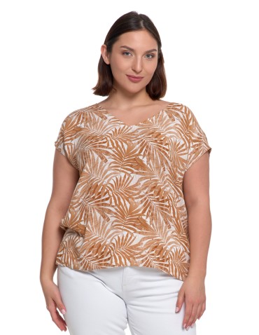 Bluzki i koszule - Bluzka damska wiskozowa z ozdobnym tyłem ŻÓŁTY - produkt 3