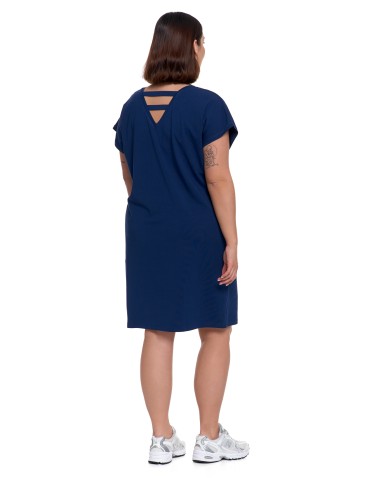 Sukienki dresowe - Sukienka damska bawełniana z ozdobnym tyłem CZARNY - produkt 2