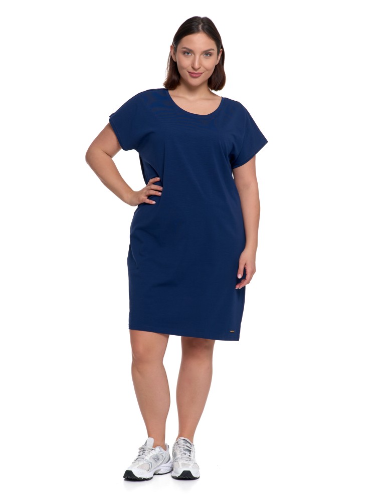 Sukienki dresowe - Sukienka damska bawełniana z ozdobnym tyłem CZARNY  - produkt moraj.pl 3