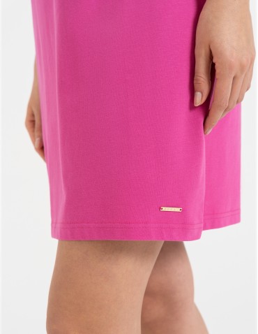 Sukienki dresowe - Sukienka damska bawełniana z ozdobnym tyłem CZARNY - produkt 11