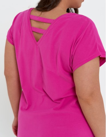 Sukienki dresowe - Sukienka damska bawełniana z ozdobnym tyłem CZARNY - produkt 15