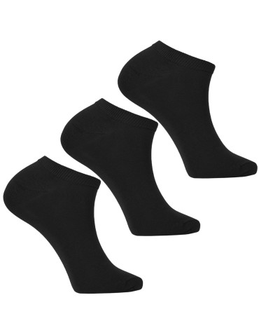 Skarpety stopki męskie bambusowe 3-pak - CZARNY