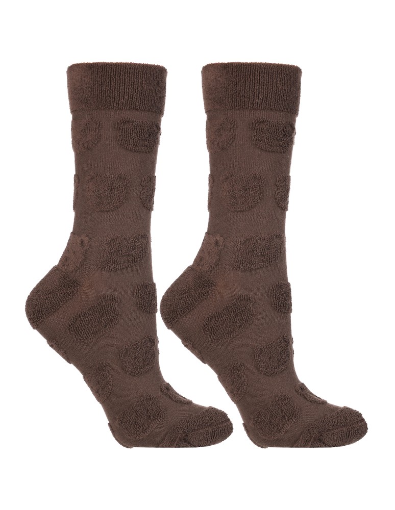 Długie - Ciepłe skarpety damskie długie typu frotte bawełniane 3-pak WIELOKOLOROWY  - produkt moraj.pl 2