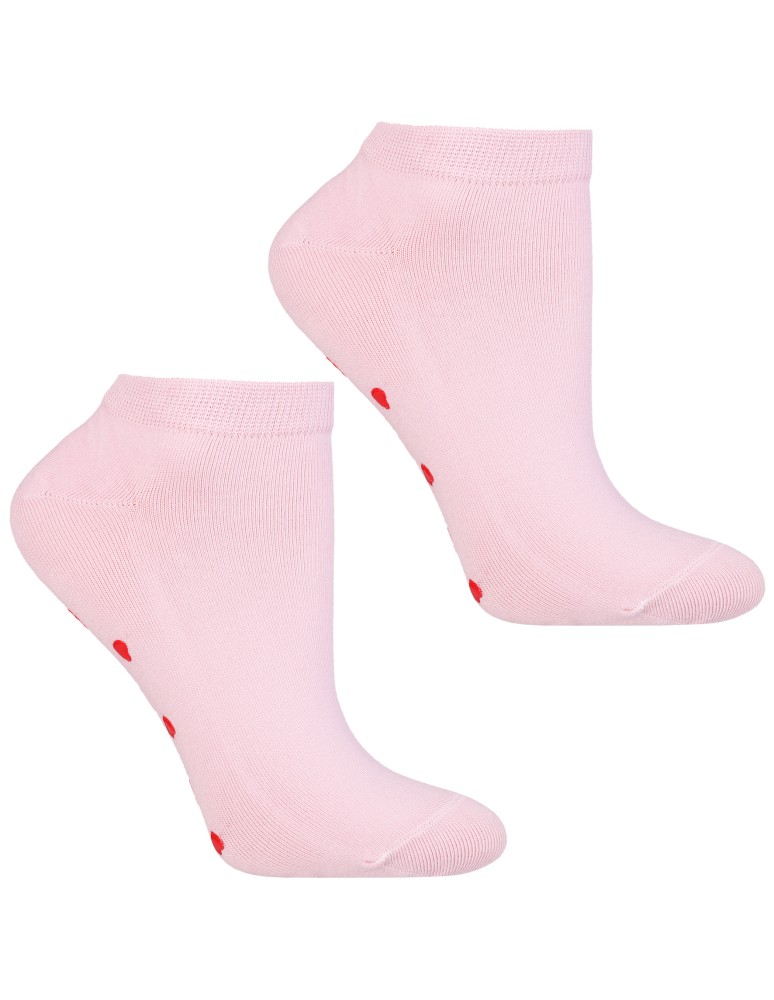 Stopki klasyczne - Skarpetki stopki damskie z napisami ABS RÓŻOWY  - produkt moraj.pl 2