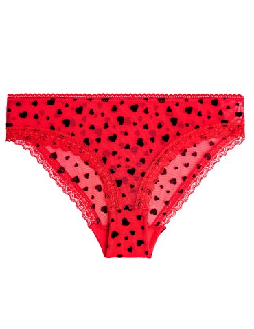 Wielopaki bielizny - Majtki figi klasyczne bikini damskie z siateczką i koronką 3-pak WIELOKOLOROWY - produkt 3