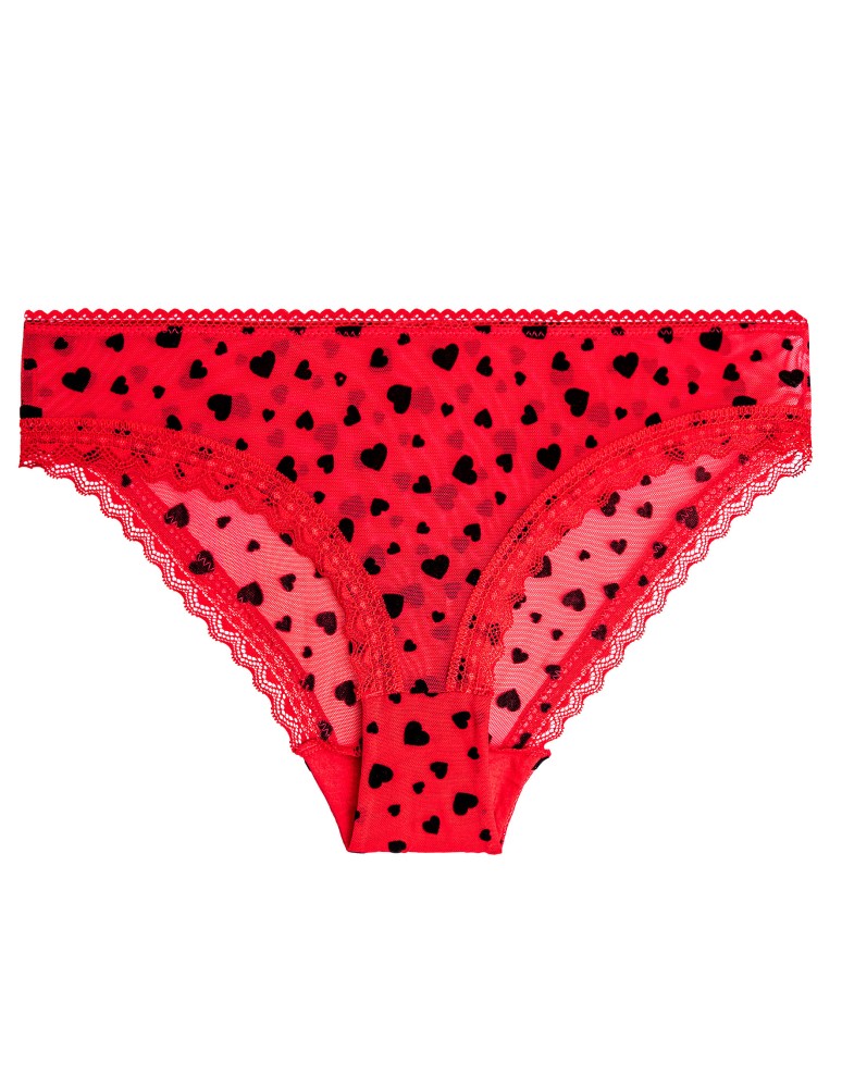 Wielopaki bielizny - Majtki figi klasyczne bikini damskie z siateczką i koronką 3-pak WIELOKOLOROWY - produkt moraj.pl 3