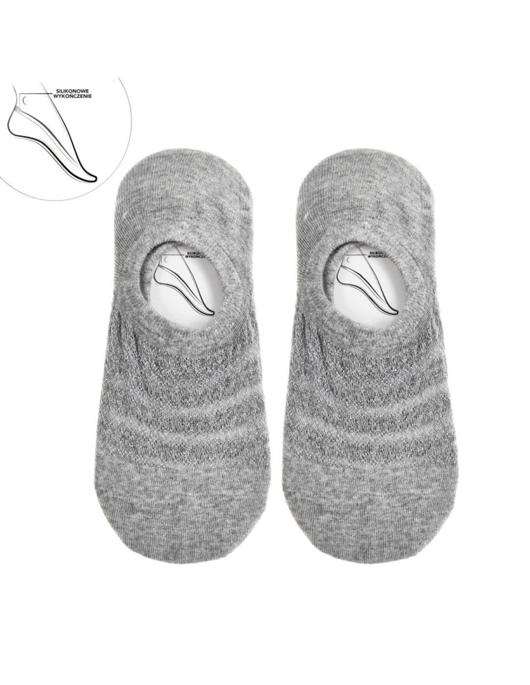 Niskie stopki - Skarpetki niskie stopki damskie z błyszczącą koronką 3-pak WIELOKOLOROWY - produkt moraj.pl 3