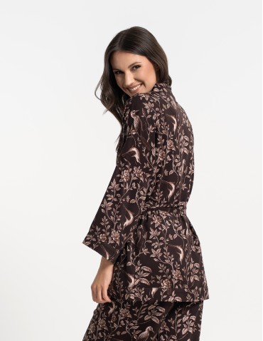 Szlafrok damski kimono 100% wiskoza - WZÓR 1  - produkt 2