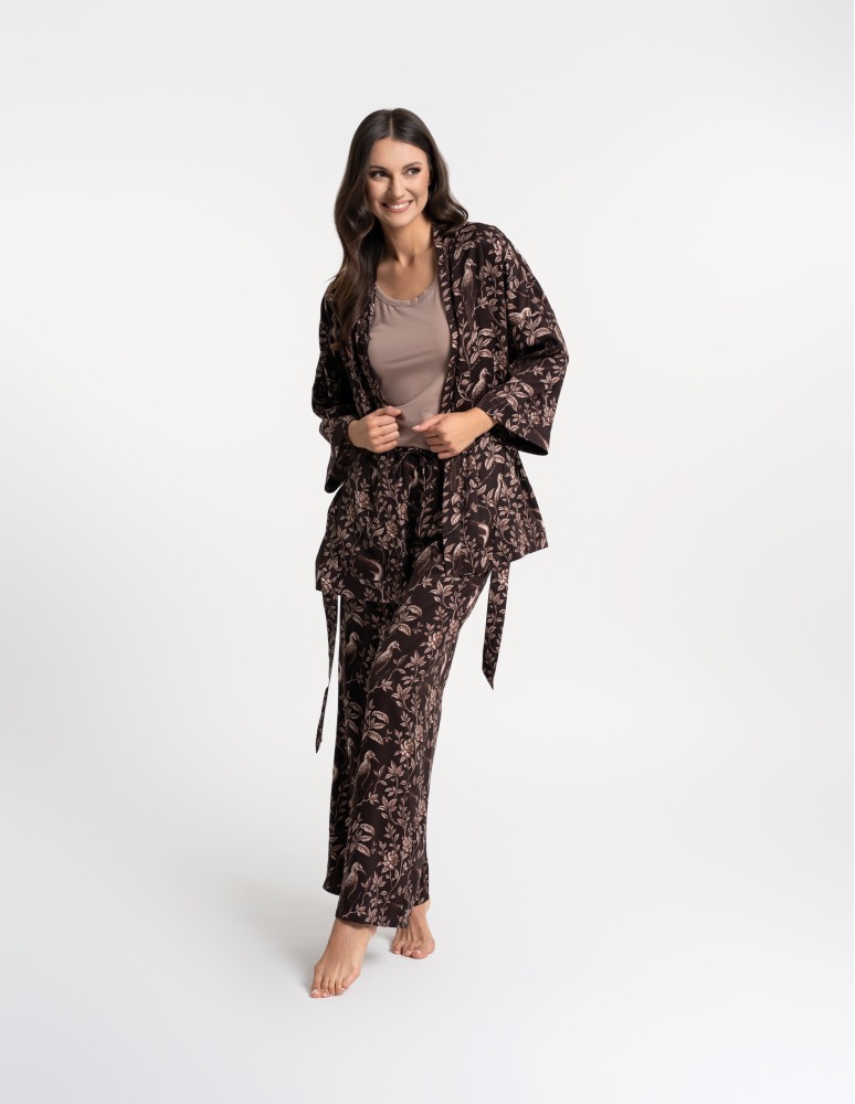 Szlafroki cienkie - Szlafrok damski kimono 100% wiskoza WZÓR 1  - produkt moraj.pl 4