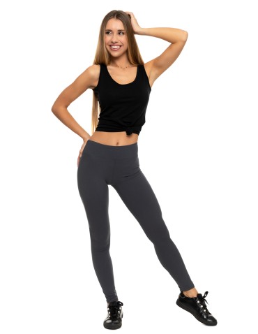 Legginsy damskie - Klasyczne legginsy damskie z wysokim stanem CZARNY - produkt 47