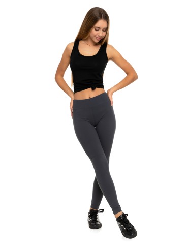 Legginsy damskie - Klasyczne legginsy damskie z wysokim stanem CZARNY - produkt 49