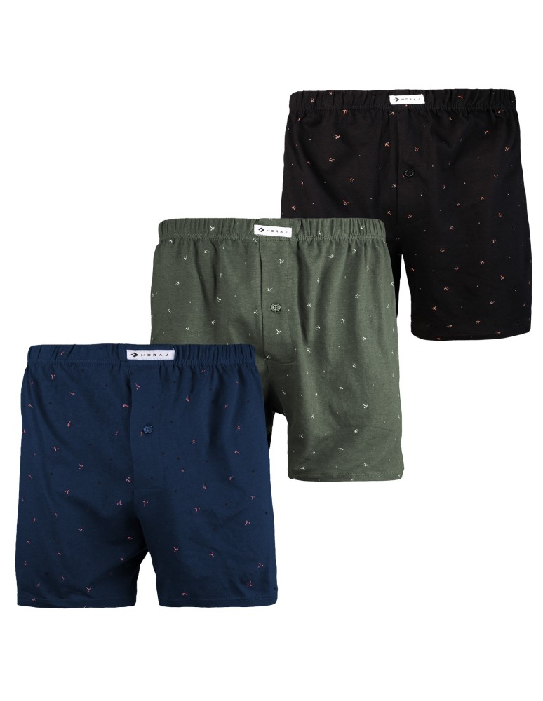 Bokserki luźne - Bokserki męskie bawełniane guziki Plus Size WIELOKOLOROWY - produkt moraj.pl 2