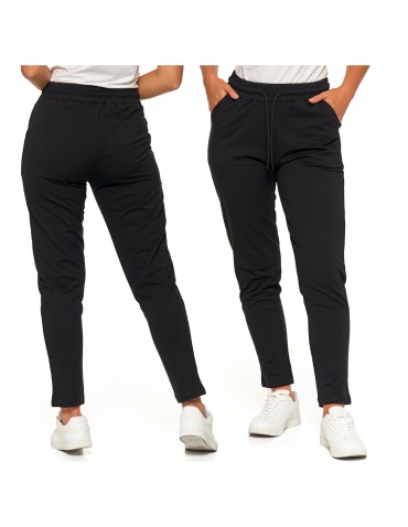 Spodnie damskie - Spodnie damskie dresowe z haftem CZARNY - produkt 8