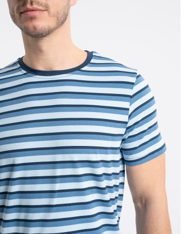 Piżamy z krótkim rękawem - Piżama męska bawełniana z krótkim rękawem i szortami WZÓR 1 - produkt 6